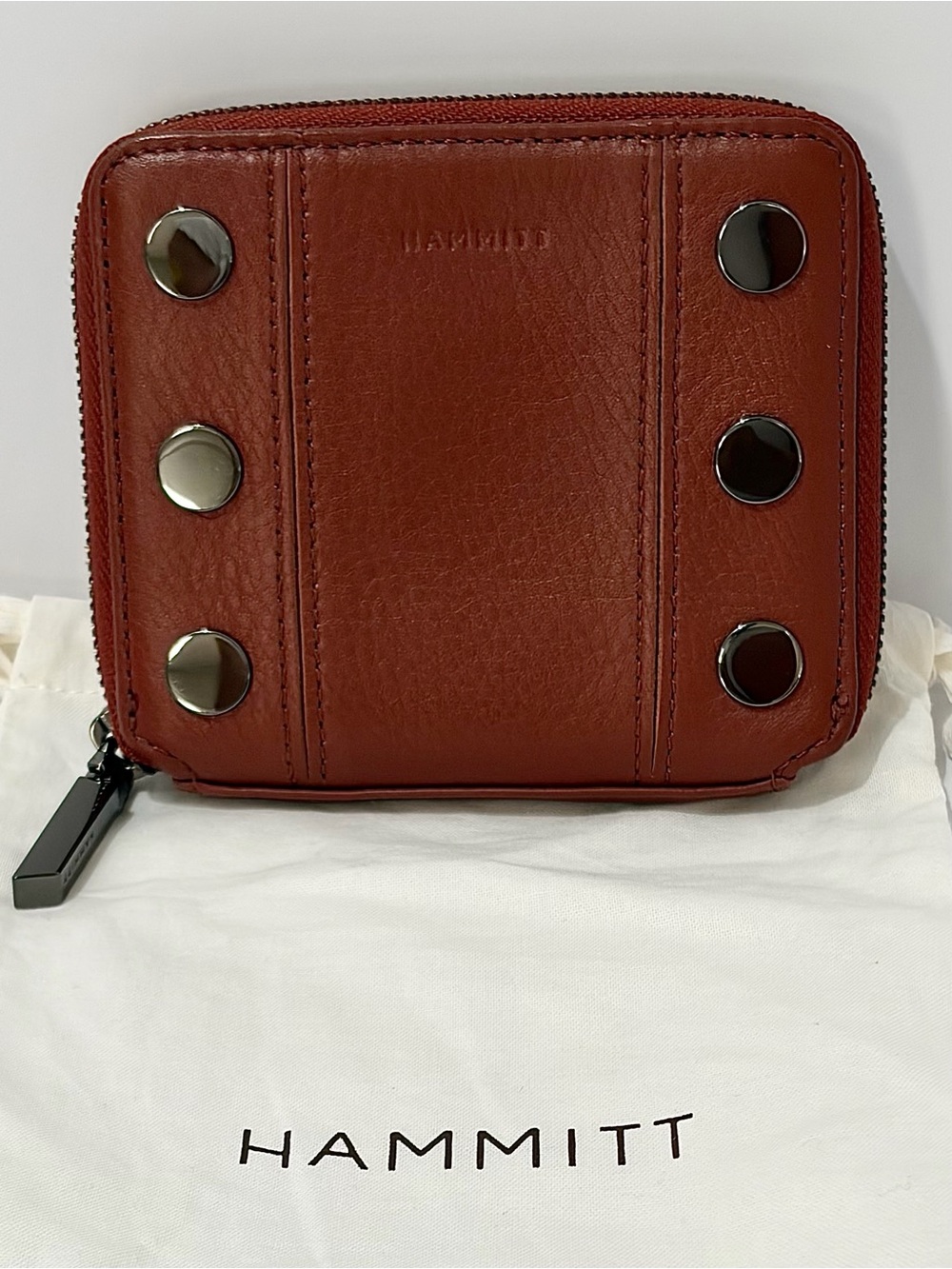 Hammitt 5 North Wallet in Baroque Brown With Gunmetal Rivets and Hardware